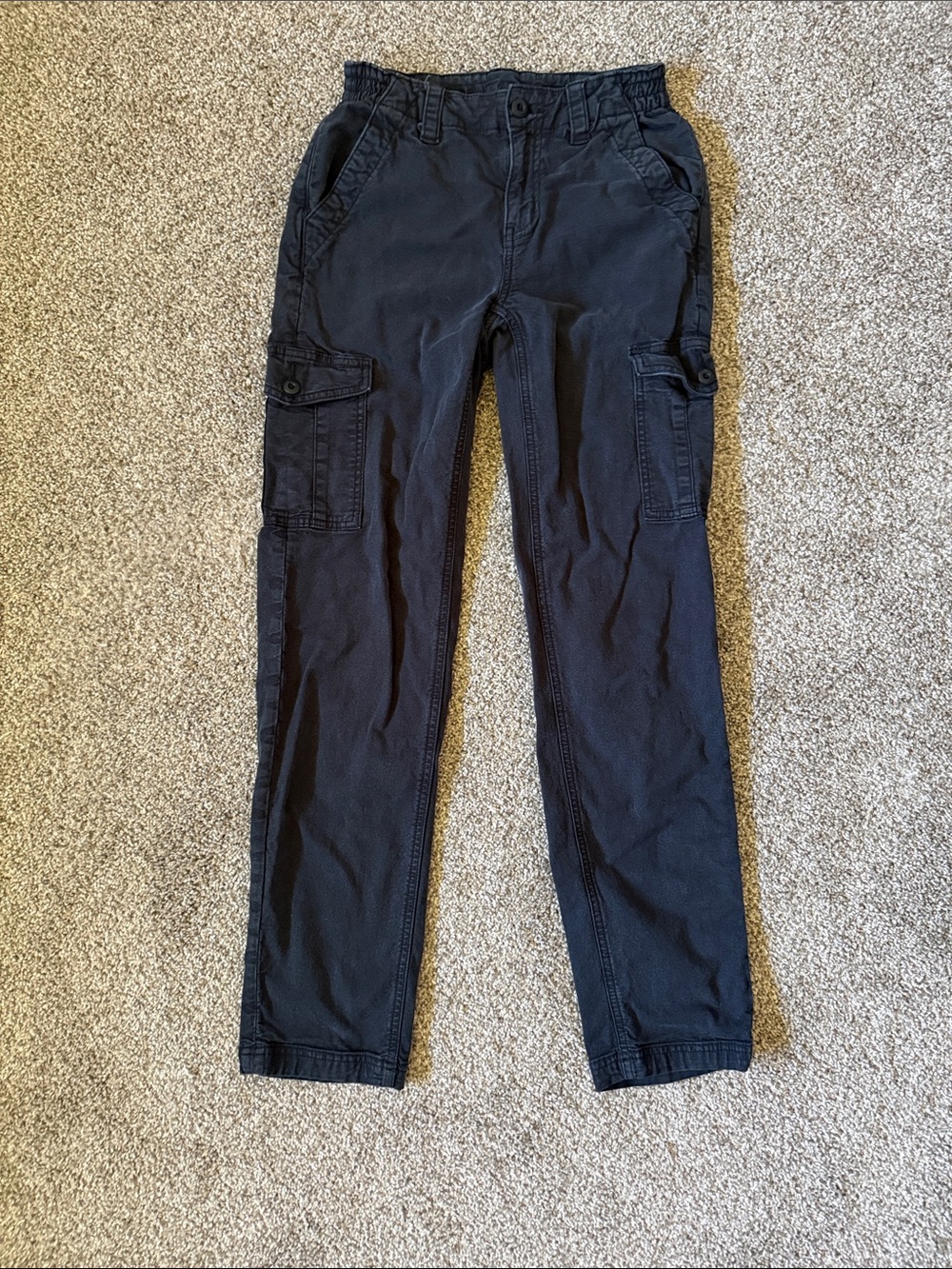 American Eagle Outfitters Black Straight-Leg Cargo Pants